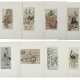 8 Holzschnitte Japan, 20. Jh., auf feinem Pergament im Passepartout, n… - photo 1 8 Holzschnitte Japan, 20. Jh., auf feinem Pergament im Passepartout, n… - photo 1