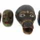 Vier farbig bemalte Masken 20. Jh., 1x Papiermaché-Maske Japan, Männer… - фото 1 Vier farbig bemalte Masken 20. Jh., 1x Papiermaché-Maske Japan, Männer… - фото 1