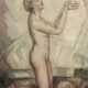 Maler des 20. Jh. wohl Maria Hiller-Foell. ''Kniender Damenakt'', die … - photo 1 Maler des 20. Jh. wohl Maria Hiller-Foell. ''Kniender Damenakt'', die … - photo 1