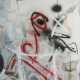 Maler des 20. Jh. ''Ohne Titel'', abstrakte Komposition in Rot, Weiß u… - photo 1