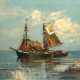 Wild, Otto (1898 Trostberg-1971 Hamburg) "Zwei Kutter unterwegs", Öl/ Lw., sign. u.r., 60x80 cm, Rahmen - photo 1 Wild, Otto (1898 Trostberg-1971 Hamburg) "Zwei Kutter unterwegs", Öl/ Lw., sign. u.r., 60x80 cm, Rahmen - photo 1