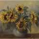 Beyer, Otto (1885 Kattowitz-1962 Berlin) "Sonnenblumen in blauer Vase", Öl/MP., sign. u.r., 60x75, Rahmen, (An der Kunsthochschule Breslau studierte er um 1900, anschließend an der Kunstakademie Königsberg bei … - Foto 1