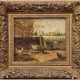 Elten, Pieter von "Auf dem Hühnerhof", Öl/Holz, sign. u.l., 22x26 cm, im Prunkrahmen - photo 1