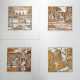 Rödel, 4x "Sanssouci", Farbholzschnitte, je mit Bleistift signiert, dat. 2006, numeriert u. betitelt, 17,5x17,5 cm - Foto 1 Rödel, 4x "Sanssouci", Farbholzschnitte, je mit Bleistift signiert, dat. 2006, numeriert u. betitelt, 17,5x17,5 cm - Foto 1