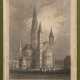 "Bonn Chatedral-Domkirche zu Bonn", Stich von Howe nach Tombleson (1795-1846), stockfleckig, 18x13 cm, im Passepartout hinter Glas und Rahmen - Foto 1