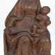 Heiligenfigur "Madonna mit Kind", um 1800, Holz, halbplastisch geschnitzt, H. 33 cm - photo 1 Heiligenfigur "Madonna mit Kind", um 1800, Holz, halbplastisch geschnitzt, H. 33 cm - photo 1