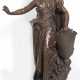Bronze-Figur "Helvetia", braun patiniert, auf rundem Sockel, Ges.-H. 54 cm - photo 1