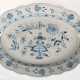 Platte, groß, oval, Zwiebelmuster, Stadt Meissen, L. 44 cm - Foto 1