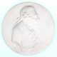 KPM-Wandrelief "Friedrich der Grosse", rund, Biskuitporzellan, Dm. 8 cm - фото 1