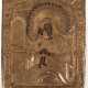 Ikone "Gottesmutter- Fürsprecherin der Verlorenen", Russland, 2. Hälfte 19. Jh., Eitempera auf Holz, mit geprägtem Messing-Oklad, 17,5x14,5 cm, dazu Zertifikat - photo 1 Ikone "Gottesmutter- Fürsprecherin der Verlorenen", Russland, 2. Hälfte 19. Jh., Eitempera auf Holz, mit geprägtem Messing-Oklad, 17,5x14,5 cm, dazu Zertifikat - photo 1
