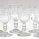 6 Biedermeier-Gläser, Facettenschliff, H. 11 cm - photo 1