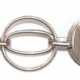 Armband, 835er Silber, runde, geometrische Glieder, Verschluß mit Halbkugel besetzt, Gew, 17,33 g, L. 18 cm, B. 1,5 cm - фото 1