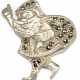 Weihnachtsmann-Brosche, 925er Silber, mit Markasitenbesatz, Ges.-Gew. 10,7 g, H. 3,6 cm - photo 1