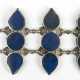 Lapislazuli-Armband, Silber (geprüft), Hakenverschluß, Ges.-Gew. 44,38 g, L. 17,5 cm, B. 4,9 cm - photo 1
