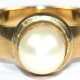 Perlen-Ring, 585er GG, besetzt mit Perle mit Dm. 8 mm, Ges.-Gew. 5,13 g, RG 63 - Foto 1