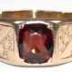 Ring, 585er GG, mit Rhodolith (mit Gebrauchspuren), Schiene ziseliert, Ges.-Gew. 3,33 g, RG 64 - photo 1