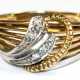 Diamant-Ring, 750er GG/WG, verschlungener Ringkopf besetzt mit 6 kleinen Diamanten, Ges.-Gew. 5,74 g, RG 59 - фото 1