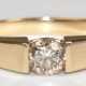 Brillant-Ring, 585er GG, besetzt mit 1 champagnerfarbenen Solitär von ca. 0,40 ct., Ges.-Gew. 3,54 g, RG 60 - photo 1