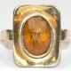 CitrinRing, 585er GG, rechteckiger Ringkopf besetzt mit oval facettiertem Citrin in Zargenfassung, Ges.-Gew. 4,94 g, RG 53 - фото 1 CitrinRing, 585er GG, rechteckiger Ringkopf besetzt mit oval facettiertem Citrin in Zargenfassung, Ges.-Gew. 4,94 g, RG 53 - фото 1