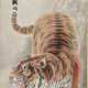 Malerei eines Tigers in Angriffsstellung - photo 1