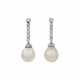 NATURAL AND CULTURED PEARL AND DIAMOND EARRINGS - photo 1 NATURAL AND CULTURED PEARL AND DIAMOND EARRINGS - photo 1