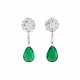 VAN CLEEF & ARPELS DIAMOND EARCLIPS WITH EMERALD AND DIAMOND DROPS - photo 1 VAN CLEEF & ARPELS DIAMOND EARCLIPS WITH EMERALD AND DIAMOND DROPS - photo 1