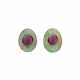 SEAMAN SCHEPPS RUBY AND JADE EARRINGS - photo 1