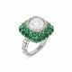 DIAMOND AND EMERALD RING - photo 1 DIAMOND AND EMERALD RING - photo 1
