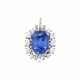 SAPPHIRE AND DIAMOND PENDANT - photo 1