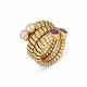 BULGARI RUBY AND DIAMOND 'TUBOGAS' RING - photo 1 BULGARI RUBY AND DIAMOND 'TUBOGAS' RING - photo 1