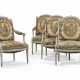 A SET OF FOUR LOUIS XVI WHITE-PAINTED FAUTEUILS - Foto 1 A SET OF FOUR LOUIS XVI WHITE-PAINTED FAUTEUILS - Foto 1