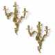 A PAIR OF FRENCH ORMOLU THREE-BRANCH WALL-LIGHTS - photo 1