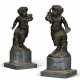 A PAIR OF FRENCH ORMOLU-MOUNTED PATINATED BRONZE FIGURES OF INFANT SATYRS - фото 1