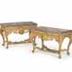 A PAIR OF FRENCH GILTWOOD CONSOLE TABLES - фото 1