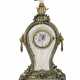 A VIENNESE SILVER AND ENAMEL-MOUNTED ETCHED GLASS TABLE CLOCK - photo 1