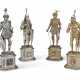 TWO PAIRS OF GERMAN SILVER AND SILVER-GILT MODELS OF KNIGHTS - фото 1