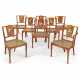 A SET OF EIGHT LATE GEORGE III SATINWOOD AND POLYCHROME PAINTED DINING-CHAIRS - photo 1 A SET OF EIGHT LATE GEORGE III SATINWOOD AND POLYCHROME PAINTED DINING-CHAIRS - photo 1