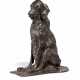 BRONZE MODEL OF A SEATED HOUND - photo 1 BRONZE MODEL OF A SEATED HOUND - photo 1