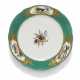 A SEVRES PORCELAIN GREEN-GROUND PLATE (ASSIETTE A PALMES) - фото 1