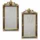 A PAIR OF ITALIAN GILTWOOD AND BLUE-GLASS MIRRORS - фото 1