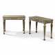 A PAIR OF NORTH ITALIAN SILVERED AND FAUX-MARBLE PAINTED CONSOLE TABLES - фото 1