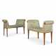 A PAIR OF GEORGE III MAHOGANY AND SYCAMORE WINDOW SEATS - photo 1