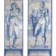 A LARGE PAIR OF DUTCH DELFT BLUE AND WHITE MYTHOLOGICAL TILE PANELS - photo 1 A LARGE PAIR OF DUTCH DELFT BLUE AND WHITE MYTHOLOGICAL TILE PANELS - photo 1