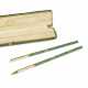 A GOLD-MOUNTED NEPHRITE SET OF PLUME AND PENCIL HOLDERS - photo 1 A GOLD-MOUNTED NEPHRITE SET OF PLUME AND PENCIL HOLDERS - photo 1