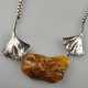 Bernsteincollier - 925er Silber, gestempelt, als z… - photo 1 Bernsteincollier - 925er Silber, gestempelt, als z… - photo 1