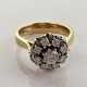 14K-Diamantring in Blütenform - Gelb-/Weißgold 585… - photo 1 14K-Diamantring in Blütenform - Gelb-/Weißgold 585… - photo 1