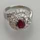 Prunkvoller Rubinring mit Diamanten - Weißgold 585… - фото 1