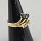 Saphirring mit Diamanten - Gelbgold 585/000 (14K),… - Foto 1 Saphirring mit Diamanten - Gelbgold 585/000 (14K),… - Foto 1