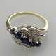 Saphirring mit Diamanten - Gelb-/Weißgold 585/000 … - photo 1 Saphirring mit Diamanten - Gelb-/Weißgold 585/000 … - photo 1