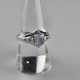 Sternsaphirring mit Diamanten - Weißgold 750/000, … - photo 1